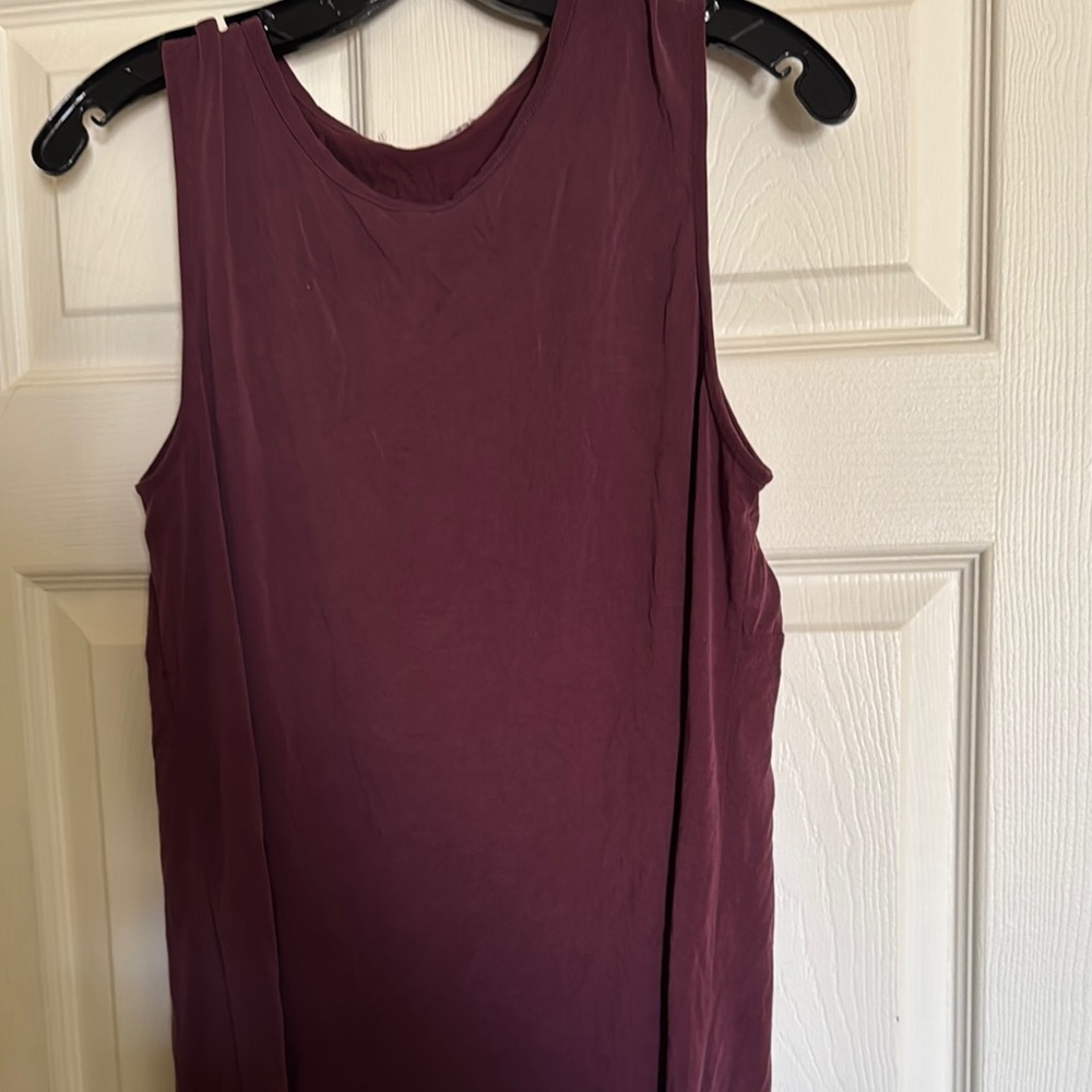 Sleeveless Burgundy Top